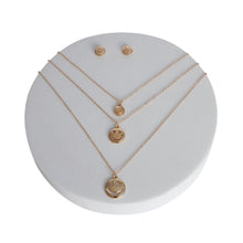 Load image into Gallery viewer, Gold 3 Layer Smiley Face Necklace
