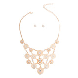 Cream Pearl and Stone Bib Set