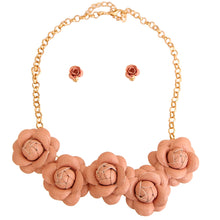 Load image into Gallery viewer, Pink Chanel Inspired Camellia Necklace
