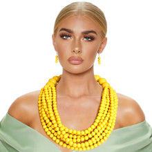 Load image into Gallery viewer, Mustard Bubble Gum Bead Set
