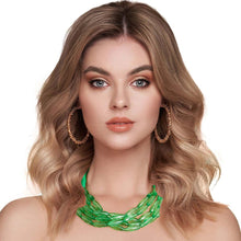 Cargar imagen en el visor de la galería, Green Glass Bead 5 Strand Set
