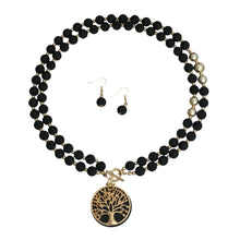 Load image into Gallery viewer, Matte Black Tree of Life Necklace

