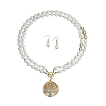 Load image into Gallery viewer, Matte White Tree of Life Necklace
