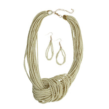 Load image into Gallery viewer, Chunky Knotted Cream Bead Necklace
