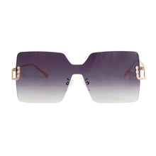 Load image into Gallery viewer, Black One Piece Square Sunglasses
