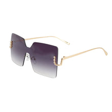 Load image into Gallery viewer, Black One Piece Square Sunglasses
