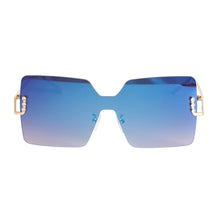 Load image into Gallery viewer, Blue One Piece Square Sunglasses
