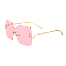 Load image into Gallery viewer, Pink One Piece Square Sunglasses
