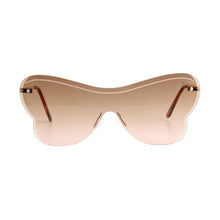 Load image into Gallery viewer, Brown One Piece Butterfly Sunglasses
