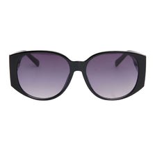 Load image into Gallery viewer, Ferragamo Style Black Rounded Wide Arm Sunglasses
