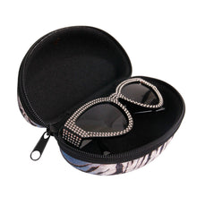 Load image into Gallery viewer, Blue Tiger Stripe Fur Sunglass Case
