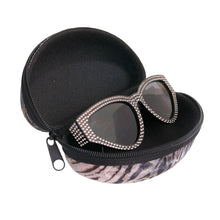 Load image into Gallery viewer, Gray Tiger Stripe Fur Sunglass Case

