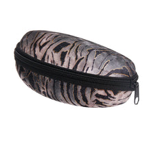 Load image into Gallery viewer, Gray Tiger Stripe Fur Sunglass Case
