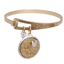 Load image into Gallery viewer, Burnished Gold Wire Be Yourself Bracelet
