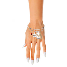 Load image into Gallery viewer, Burnished Silver American Charms Bangle
