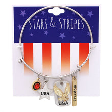 Load image into Gallery viewer, Burnished Silver American Charms Bangle
