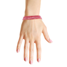 Load image into Gallery viewer, 5 Strand Pink and Silver Bracelets
