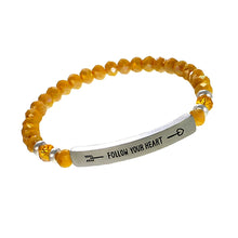 Load image into Gallery viewer, Yellow Follow your Heart Bracelet
