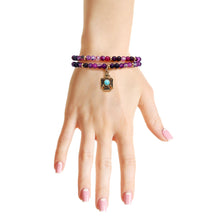 Load image into Gallery viewer, Purple Natural Stone Tunderbird Bracelet
