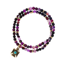 Load image into Gallery viewer, Purple Natural Stone Tunderbird Bracelet
