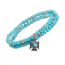 Load image into Gallery viewer, Turquoise Natural Stone Tunderbird Bracelet
