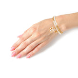 2 Pcs White Snowflake Bracelet