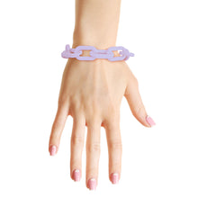 Load image into Gallery viewer, Lavender Rubber Coated Chain Bracelet
