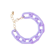 Load image into Gallery viewer, Lavender Rubber Coated Chain Bracelet
