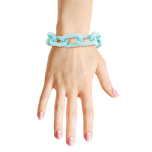 Load image into Gallery viewer, Mint Rubber Coated Chain Bracelet
