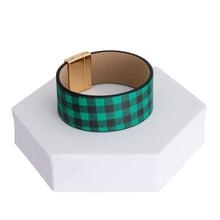 Load image into Gallery viewer, Green Buffalo Plaid Bracelet
