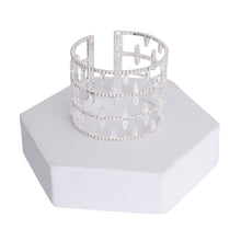 Load image into Gallery viewer, Silver CZ Memory Wire Cuff
