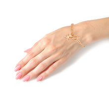 Load image into Gallery viewer, Gold Teddy Bear Toggle Bracelet
