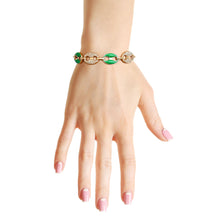 Load image into Gallery viewer, Green Gold Mariner Chain Bracelet
