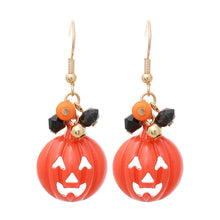 Load image into Gallery viewer, Orange Jack O Lantern Fish Hooks
