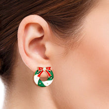 Load image into Gallery viewer, Stocking Wreath Mismatched Studs

