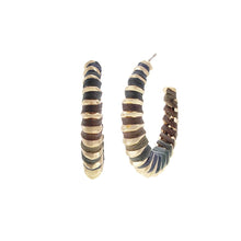 Load image into Gallery viewer, Multi Color Raffia Wrapped Hoops
