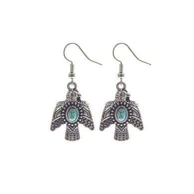 Burnished Silver Thunderbird Earrings