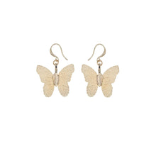 Load image into Gallery viewer, Gold Dipped Real Leaf Butterfly Earrings
