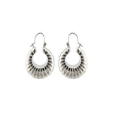 Silver Metal Croissant Hoops