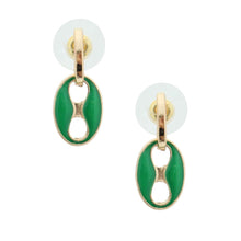 Cargar imagen en el visor de la galería, Green Gold Mariner Earrings

