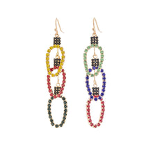 Load image into Gallery viewer, Multi Triple Xmas Light Earrings
