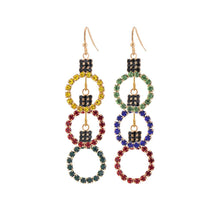 Load image into Gallery viewer, Multi Round Triple Xmas Earrings
