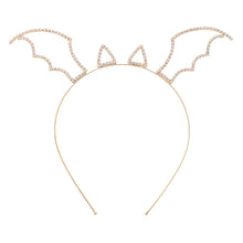 Load image into Gallery viewer, Gold Bat Ear Wings Headband
