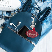 Load image into Gallery viewer, Red Football Keychain Bag Charm
