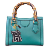 R Black Keychain Bag Charm