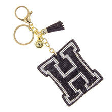 Load image into Gallery viewer, H Black Keychain Bag Charm
