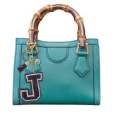 J Black Keychain Bag Charm