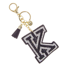 Load image into Gallery viewer, K Black Keychain Bag Charm
