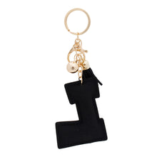Load image into Gallery viewer, L Black Keychain Bag Charm
