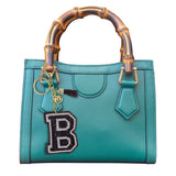 B Black Keychain Bag Charm